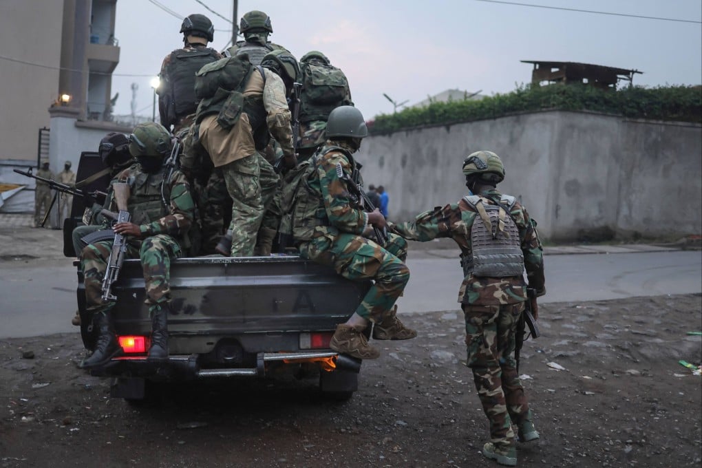 Members of the M23 armed group in Goma, eastern DR Congo. Photo: AFP