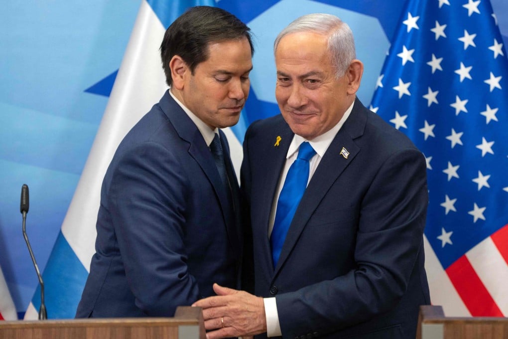 US Secretary of State Marco Rubio and Israeli Prime Minister Benjamin Netanyahu on Sunday. Photo: AFP