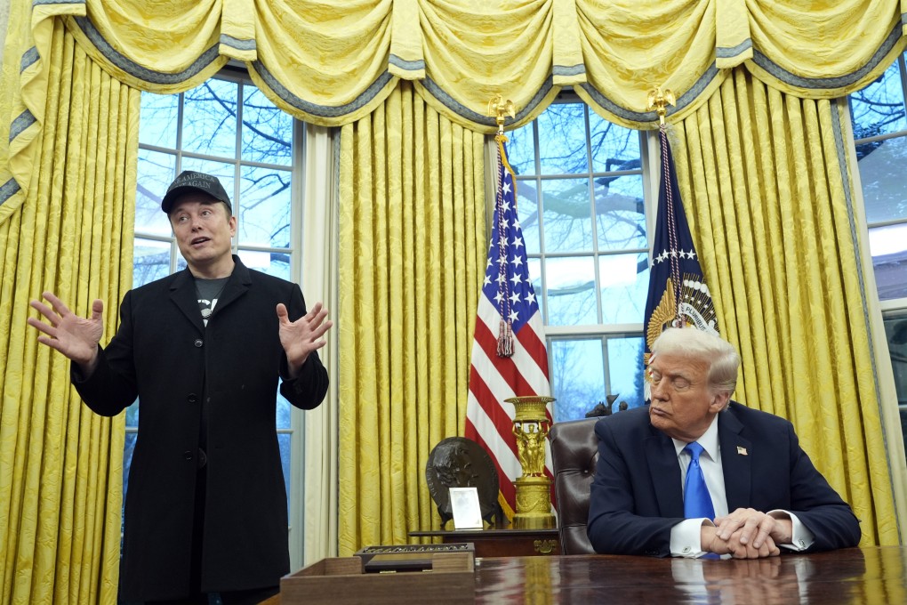 Elon Musk in the Oval Office at the White House. Photo: AP