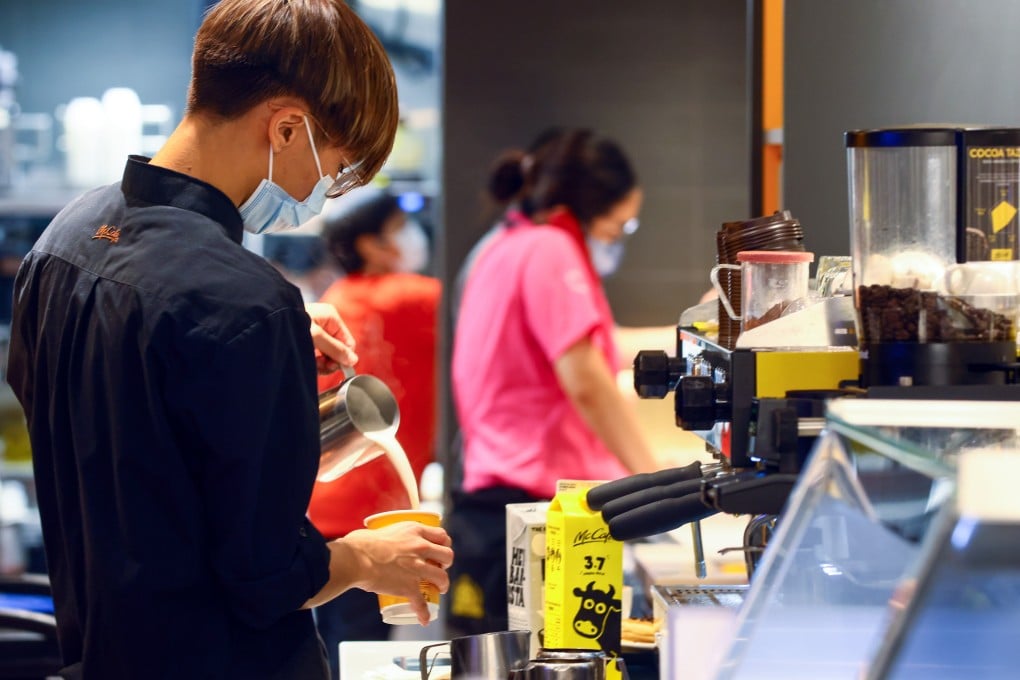 A representative for the McCafe chain has told the council that its bring-your-own-cup service is only available at restaurants with dedicated McCafe pickup counters. Photo: Dickson Lee