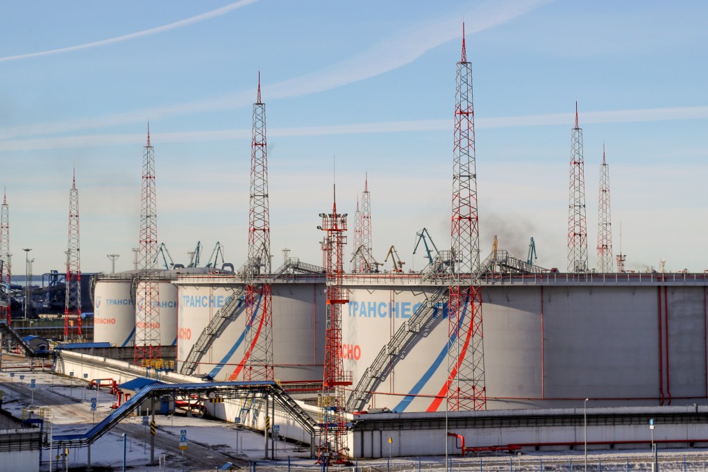 Tanks belonging to Transneft, a Russian state-owned company that operates the country’s oil pipelines, in Ust-Luga. Photo: dpa