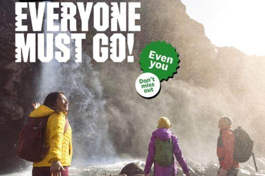 One of the adverts launched on Sunday as part of Tourism New Zealand’s “Everyone must go!” campaign. Photo: Tourism New Zealand