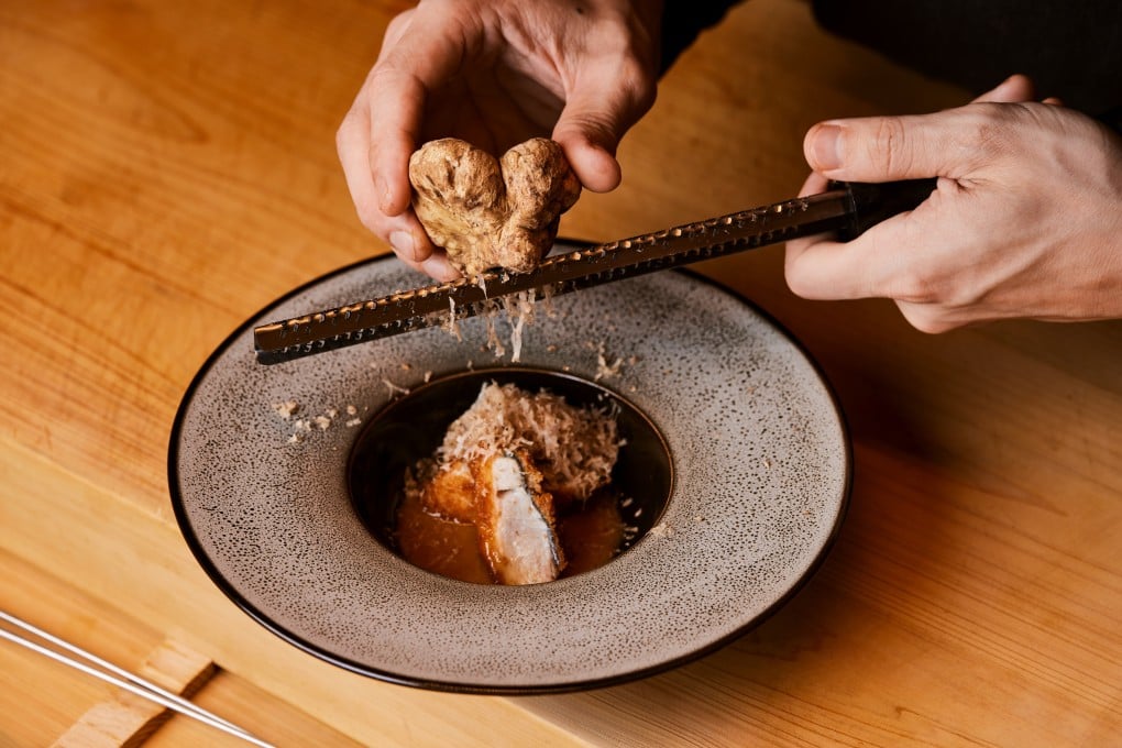 Shirako and porcini risotto at Sushi Zinc in Hong Kong. Photo: Handout