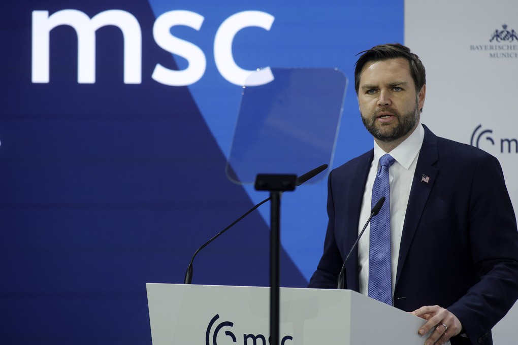US Vice-President J.D. Vance speaks during the 61st Munich Security Conference. Photo: Getty Images/TNS