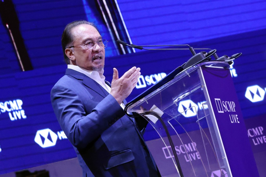 Anwar Ibrahim, Prime Minister of Malaysia, delivers opening keynote during SCMP China Conference Southeast Asia in Kuala Lumpur. Photo: Nora Tam
