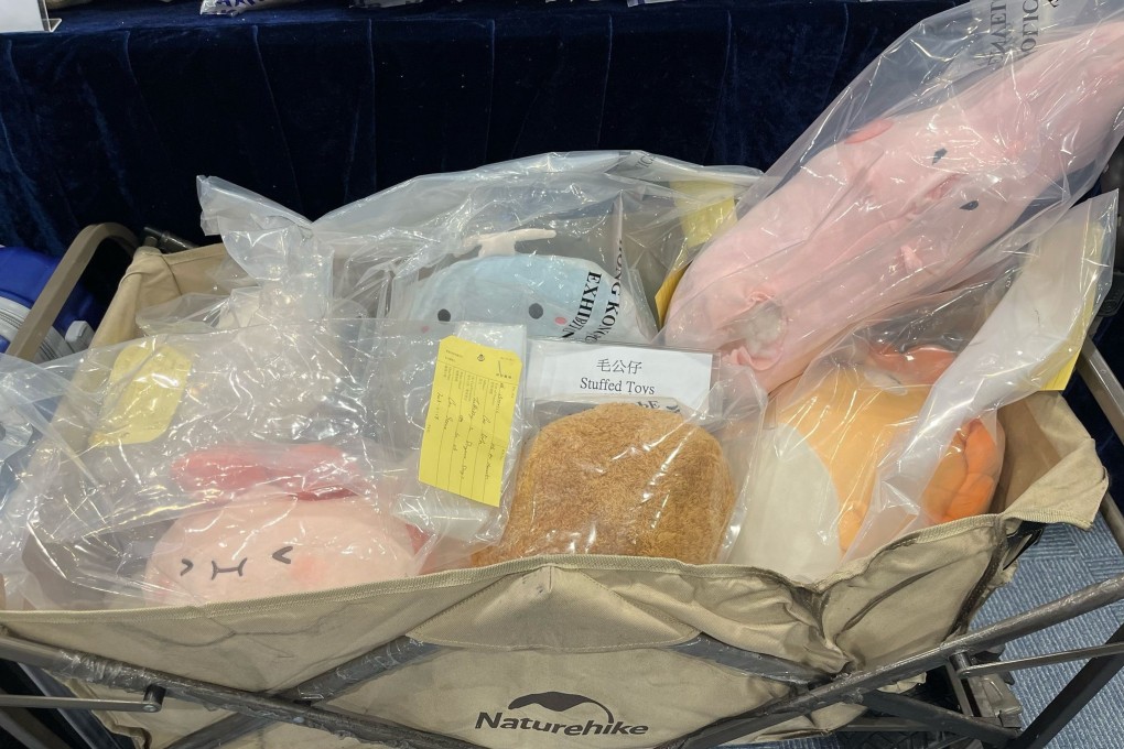 Cocaine was found inside plush toys being carried in two suitcases, police have said. Photo: Handout