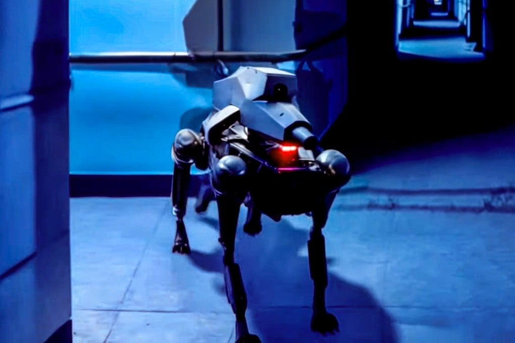 Reality could be worse than we imagine, with Chinese military scientists proposing that combat robots should be armed with thermobaric weapons. Photo: YouTube/@Bullfrog Pot