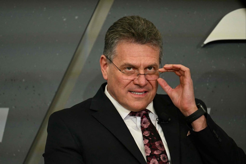 Maros Sefcovic, the European Union’s commissioner for trade and economic security, arrived in Washington on Tuesday. Photo: AFP