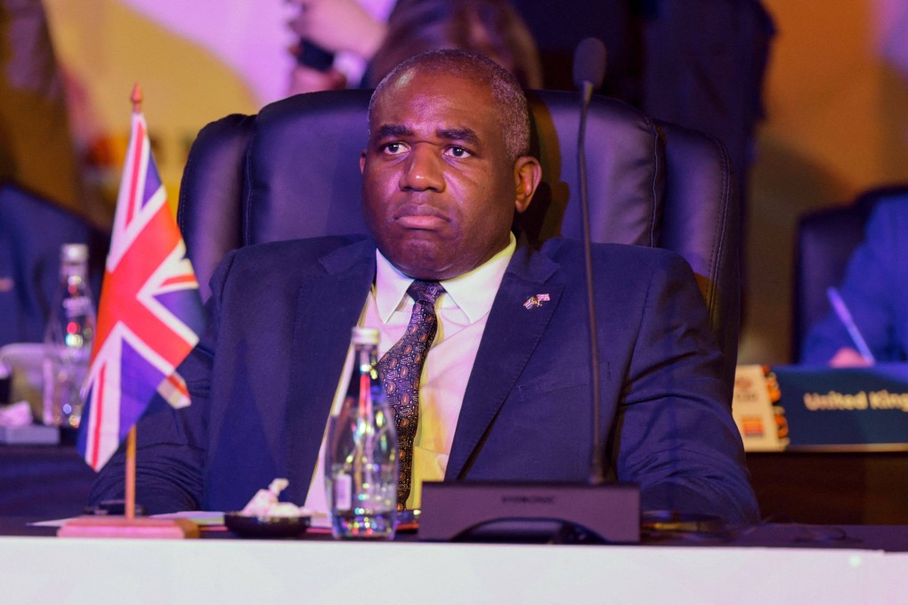 UK Foreign Minister David Lammy attends the G20 Foreign Ministers Meeting at the Nasrec Expo Centre in Johannesburg, South Africa on Thursday. Photo: AFP