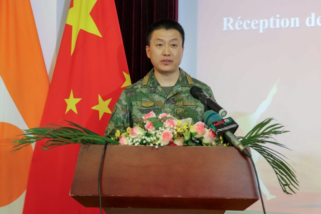 Colonel-Major Chen Xuming, China’s first ever defence attaché to Niger, is welcomed at a reception in Niamey on February 8. Photo: Handout