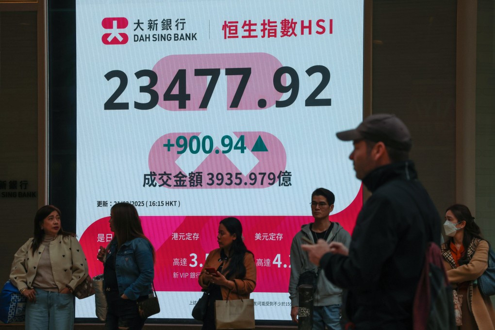 The Hang Seng Index on Thursday closed at a three-year high of 23,477.92 points. Photo: Jelly Tse