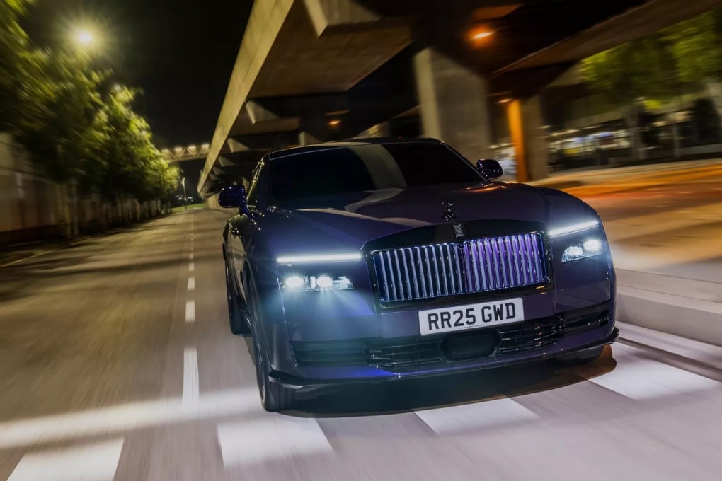 Rolls-Royce’s electric Black Badge Spectre is the car maker’s most powerful model yet, and has upgraded suspension and an Infinity Mode full-power button. Photo: Rolls-Royce