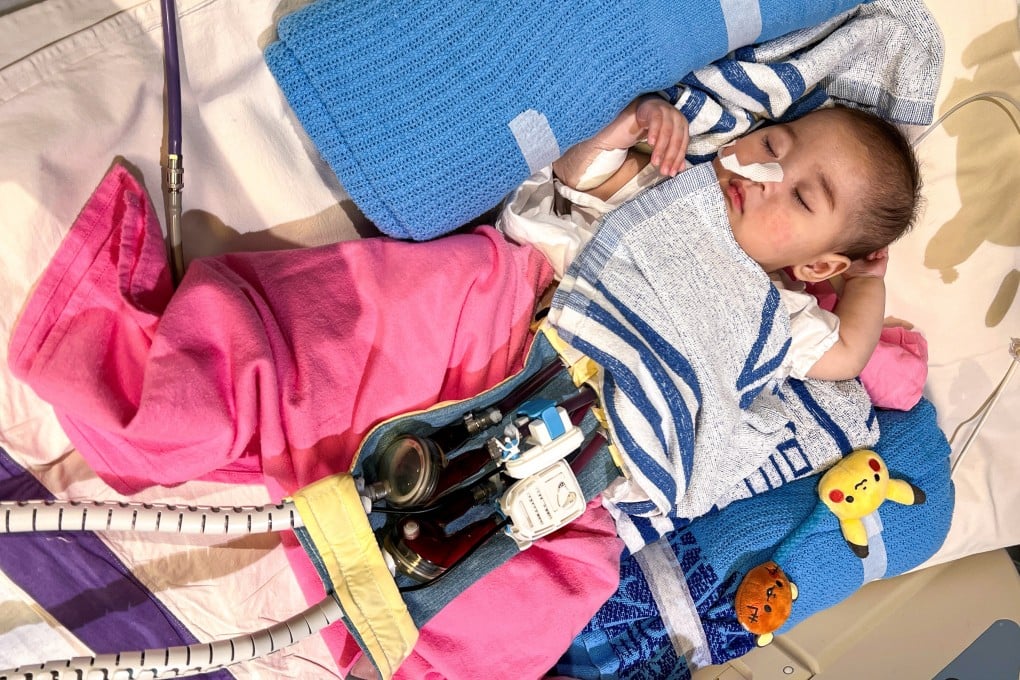 Whitney Cheung, an eight-month-old baby girl, received a new heart in an operation that took around 6½ hours. Photo: Handout
