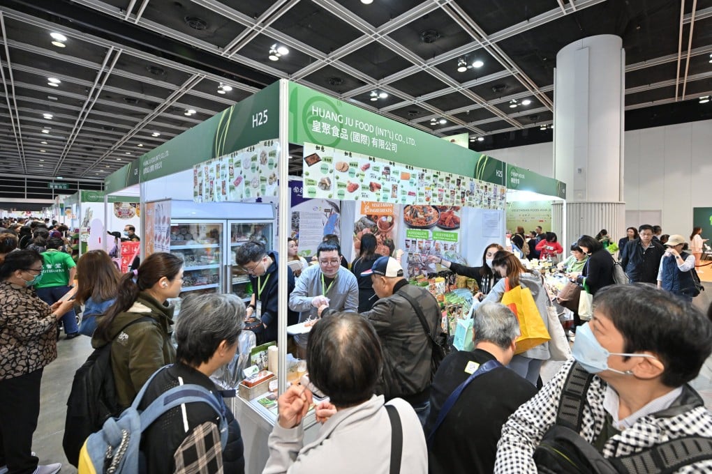 The Asia Vegetarian Expo 2025 will be held from February 21 to 23 at the Hong Kong Convention and Exhibition Centre in Wan Chai, and features vegetarian and green living products from more than 600 brands. Photo: Asia Vegetarian Expo