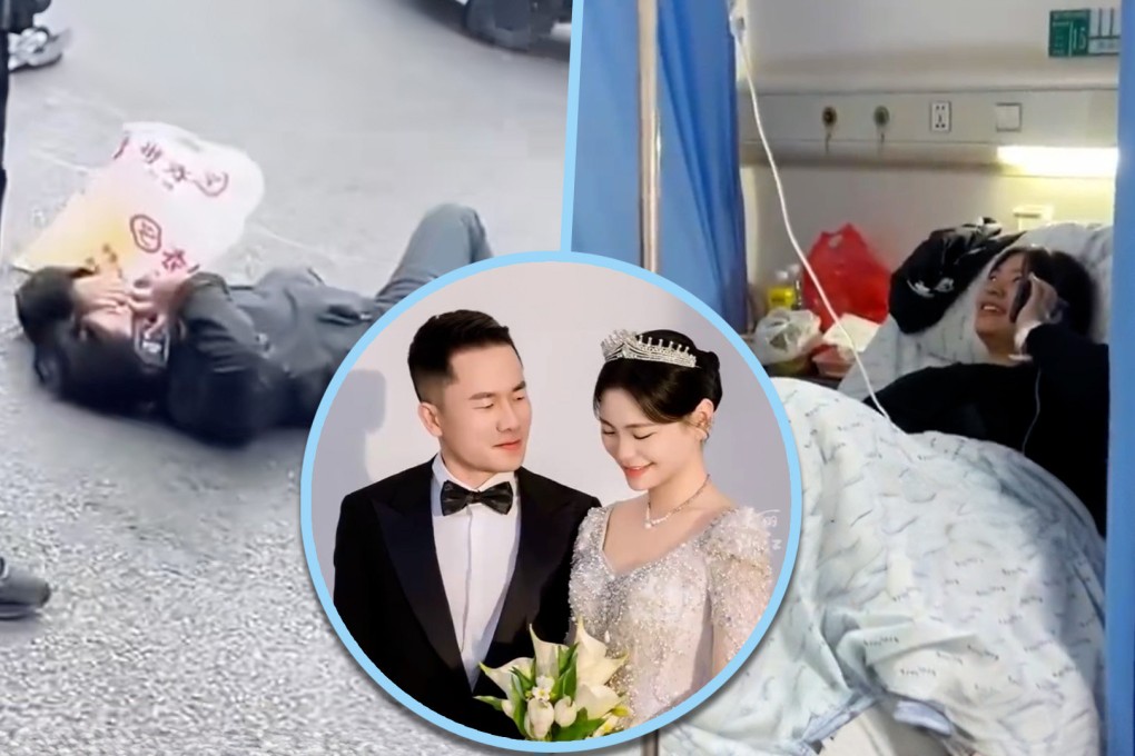 A Chinese couple’s lives have intertwined after they “met” as a result of a car accident.  Photo: SCMP composite/Weibo