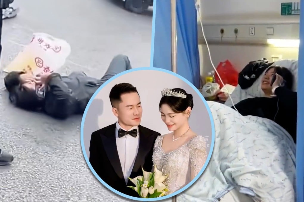 A Chinese couple’s lives have intertwined after they “met” as a result of a car accident. Photo: SCMP composite/Weibo