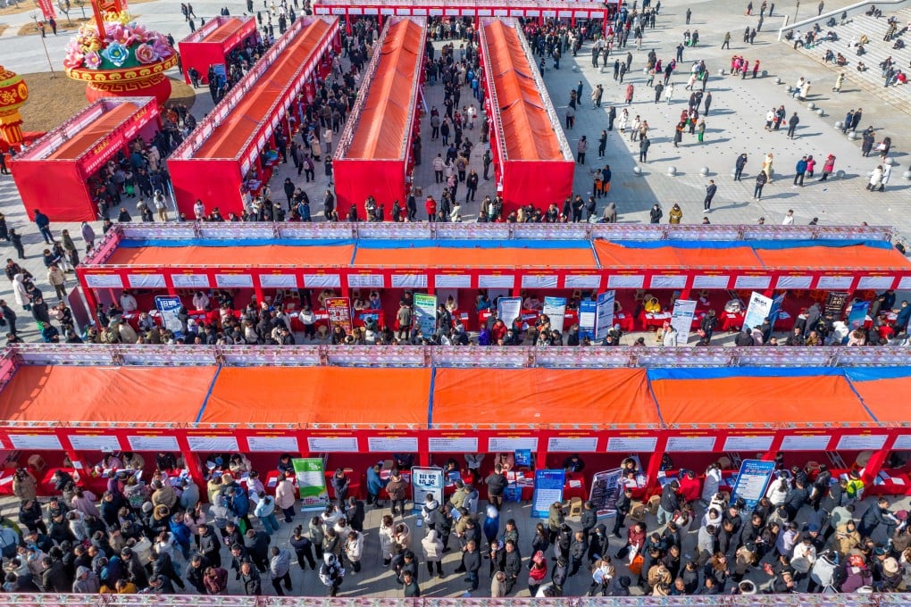 Businesses in China are reporting a lower interest in recruiting job candidates, citing reduced demand and the need for budget cuts. Photo: VCG via Getty Images