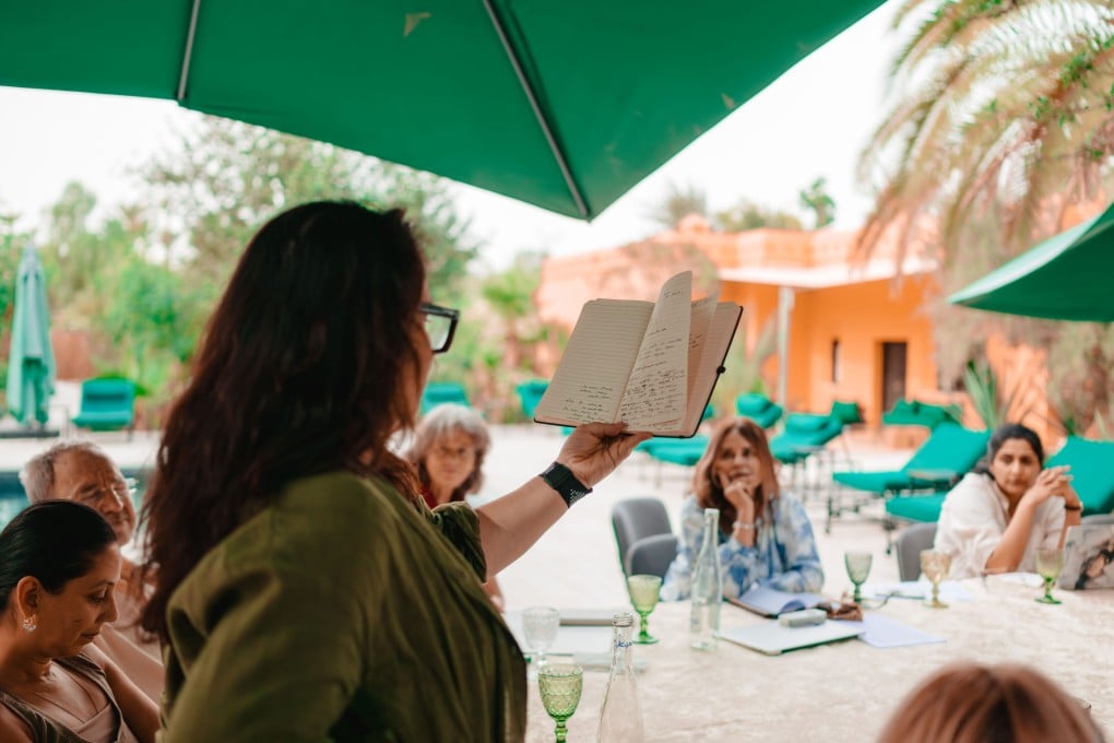 Participants at the Silk Road Slippers writing masterclass held in Marrakech, Morocco. Photo: Ayman Bardi