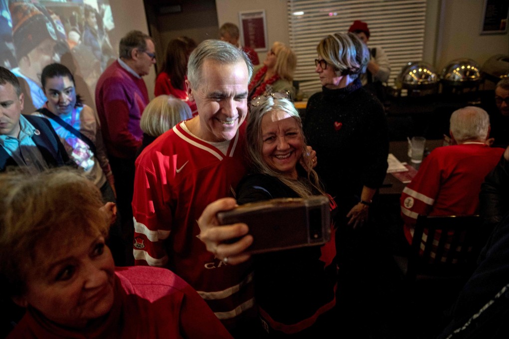 Canadian Liberal Party’s Mark Carney with supporters in Ottawa on February 15. Photo: Getty Images via AFP