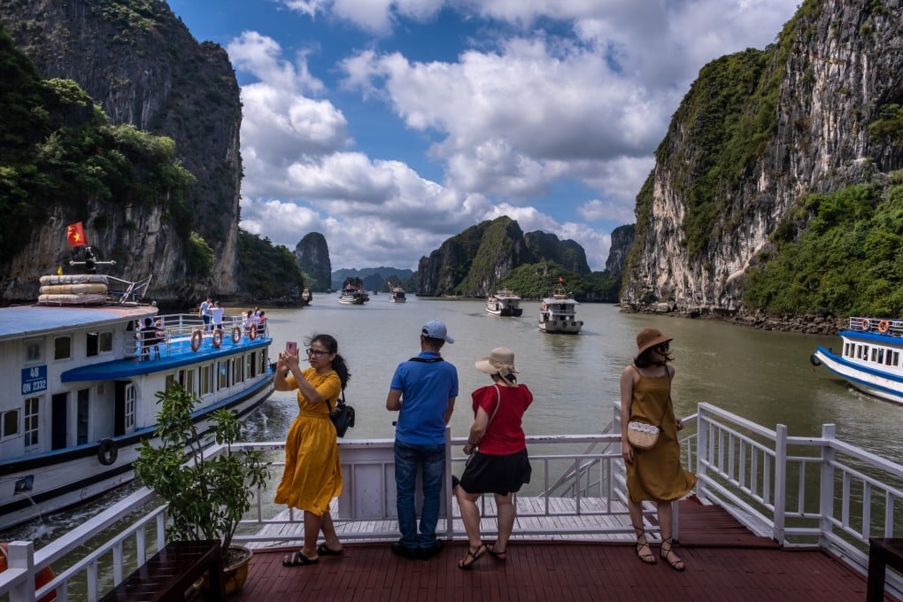 Tourists visit Ha Long Bay in Vietnam. Photo: Getty Images