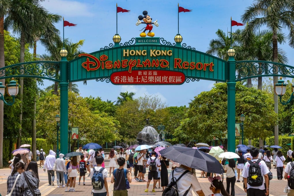 Visitors at Hong Kong Disneyland in June 2024. A lawmaker has said the company earned record profits in 2024 after a 9-year streak of losses. Photo: Jonathan Wong