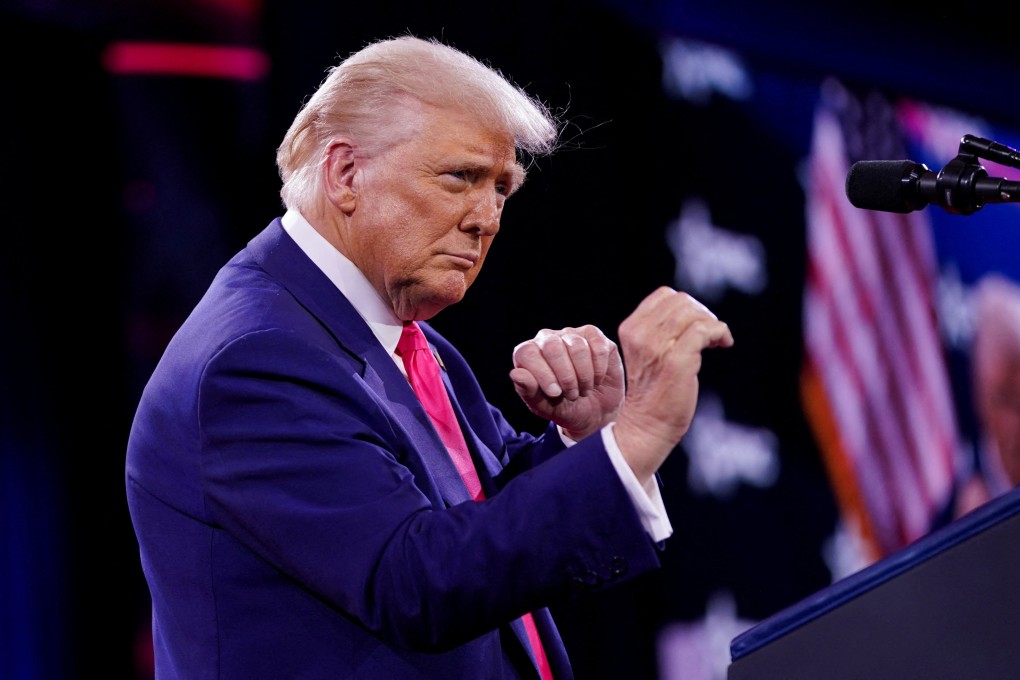 US President Donald Trump at the Conservative Political Action Conference annual meeting in National Harbor, Maryland on Saturday. Photo: Reuters