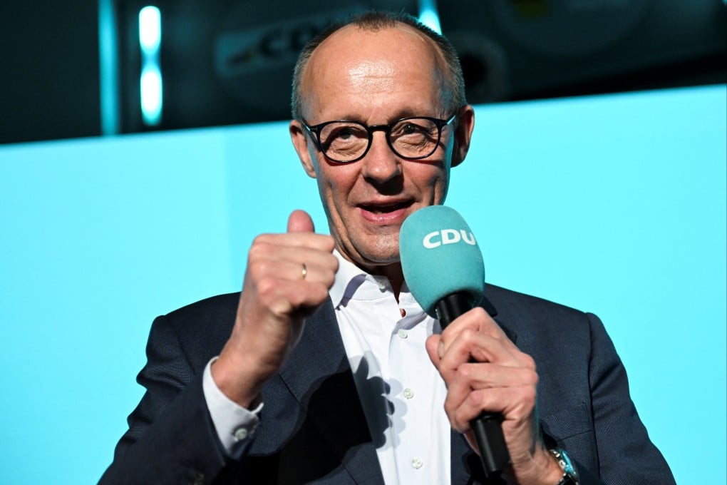 Christian Democratic Union (CDU) party leader Friedrich Merz speaks at party headquarters in Berlin on Sunday after exit poll results were announced for the 2025 general election. Photo: Reuters