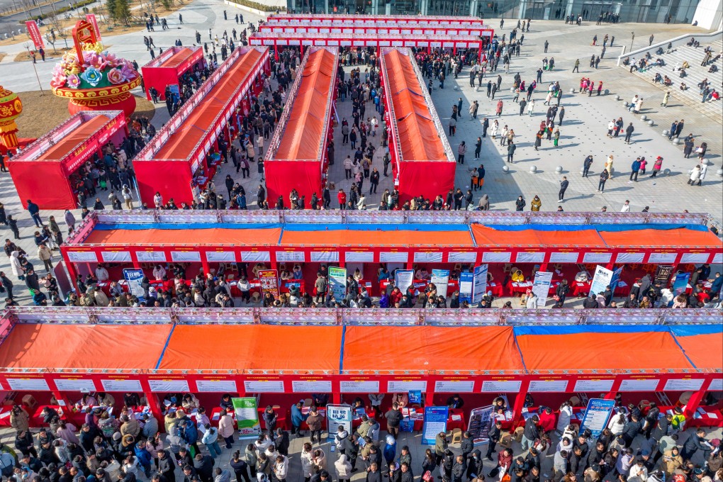 Businesses in China are reporting a lower interest in recruiting job candidates, citing reduced demand and the need for budget cuts. Photo: VCG via Getty Images