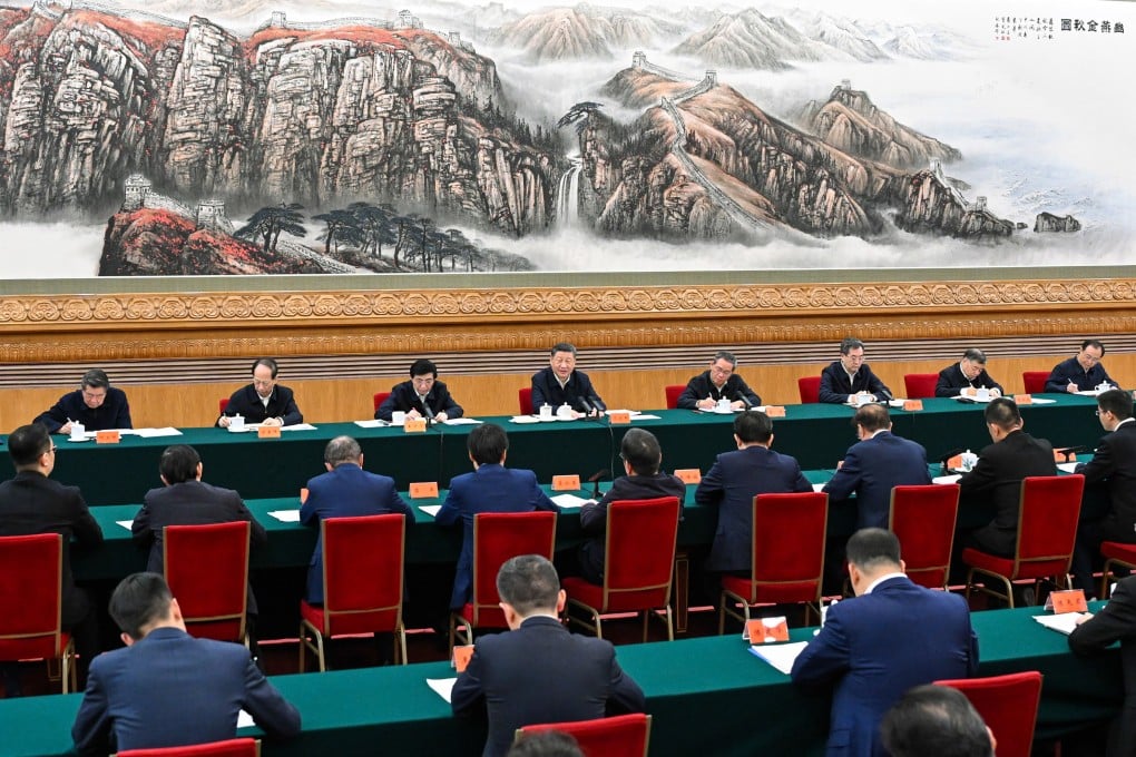 President Xi Jinping meets with a high-profile group of tech entrepreneurs in Beijing in February. China’s leaders are pushing to restore confidence in the private sector and shore up economic growth. Photo: Xinhua