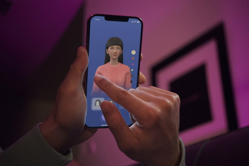 An image from US start-up Replika shows a user interacting with a smartphone app to customise an avatar for a personal artificial intelligence chatbot, known as a Replika. Photo: Luka, Inc./Handout via Reuters