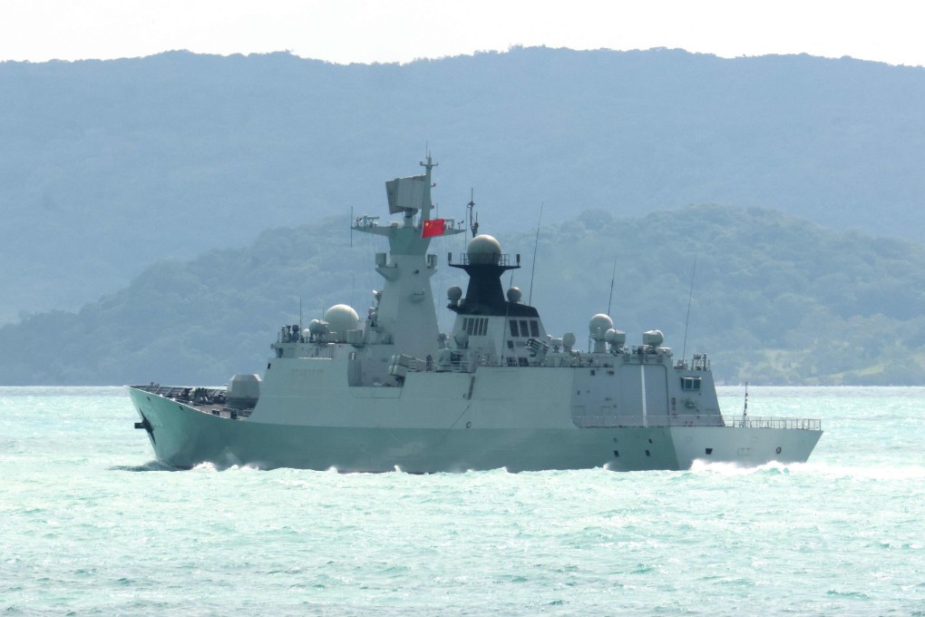 A People’s Liberation Army-Navy  Jiangkai-class frigate Hengyang sailing at an undisclosed location. Australia’s Foreign Minister Penny Wong voiced concern on February 21 over live fire drills conducted by three Chinese warships sailing off the country’s east coast. Photo: Australian Defence Force/AFP