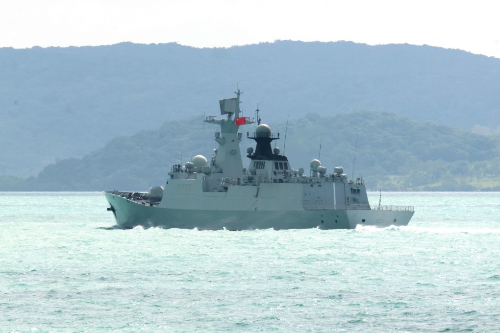 PLA Navy frigate the Hengyang sailing at an undisclosed location on February 11. Photo: Australian Defence Force via AFP