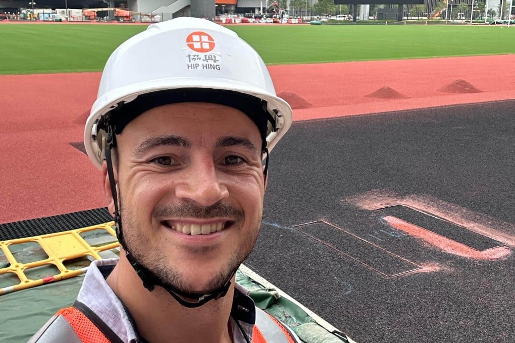 Jamie Farndale at the Kai Tak Youth Sports Ground as part of his role with Hong Kong China Rugby. Photo: HKCR