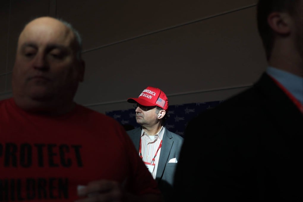 An attendee at the annual Conservative Political Action Conference in Oxon Hill, Maryland, US, wears a Maga hat, on February 21. Photo: AFP
