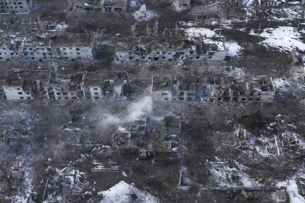 Destroyed buildings in the Ukrainian city of Toretsk, Donetsk region. Photo: EPA-EFE/Ukraine’s 93rd Mechanised Brigade