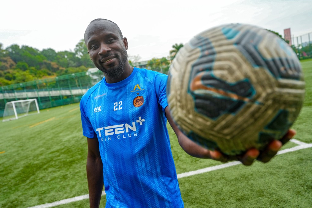 Kowloon City player Abdoulaye Sane is not a fan of the artificial turf at Shek Kip Mei Sports Park. Photo: Sun Yeung