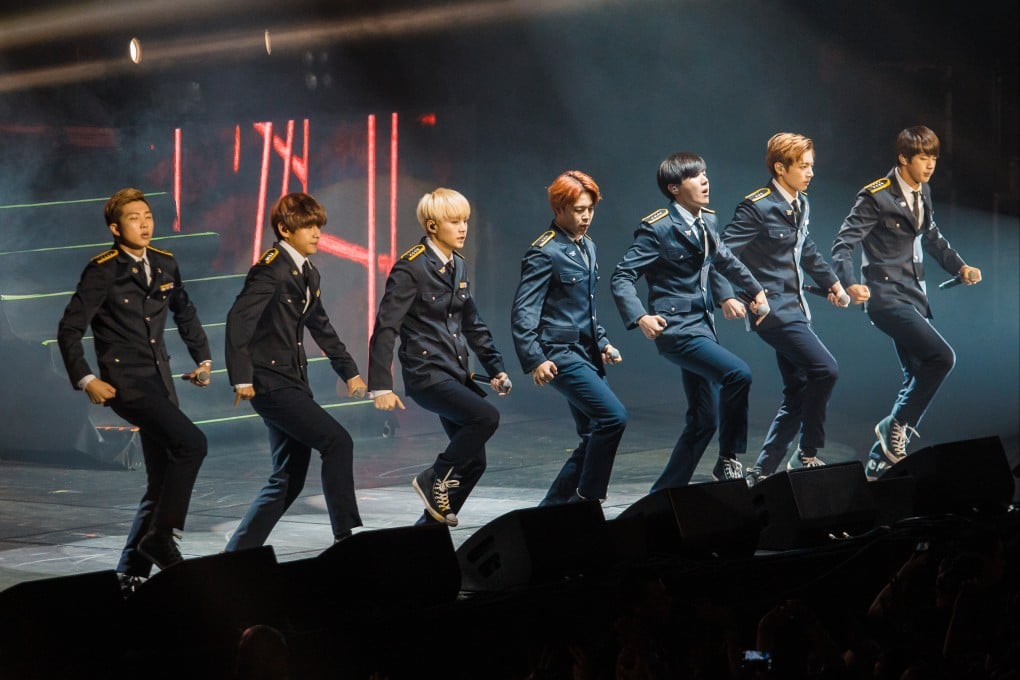 Boy band BTS puts on a show in Brazil. Photo: Getty Images