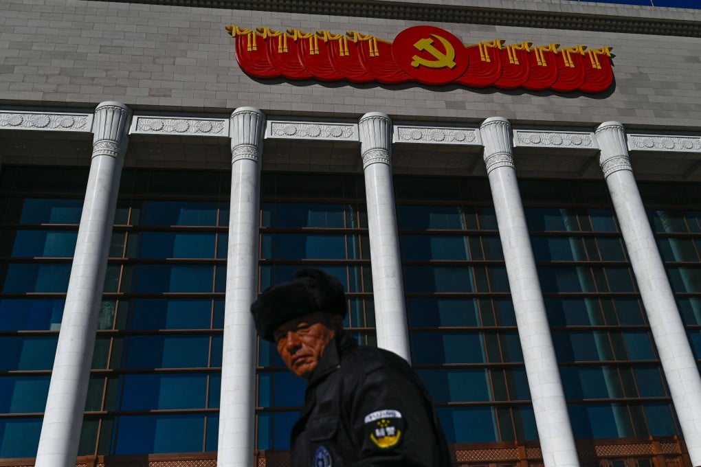 A police officer outside the Museum of the Communist Party of China in Beijing, ahead of next week’s meetings of the National People’s Congress and the Chinese People’s Political Consultative Congress. Photo: AFP