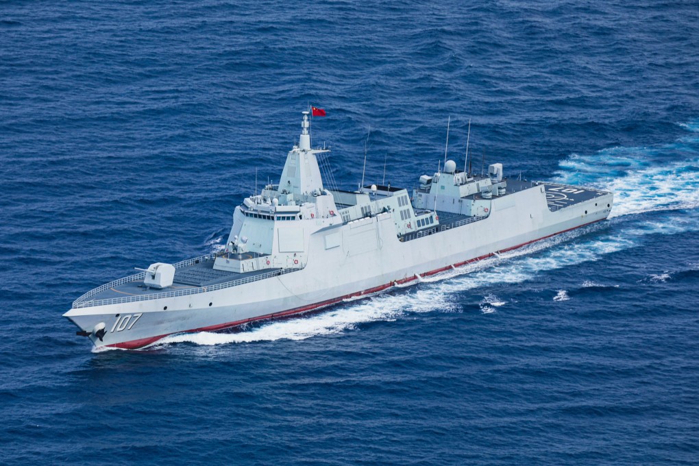 Officially classified as a guided-missile destroyer, China’s Type 055 is bigger and more powerful than a standard destroyer. Photo: CCTV