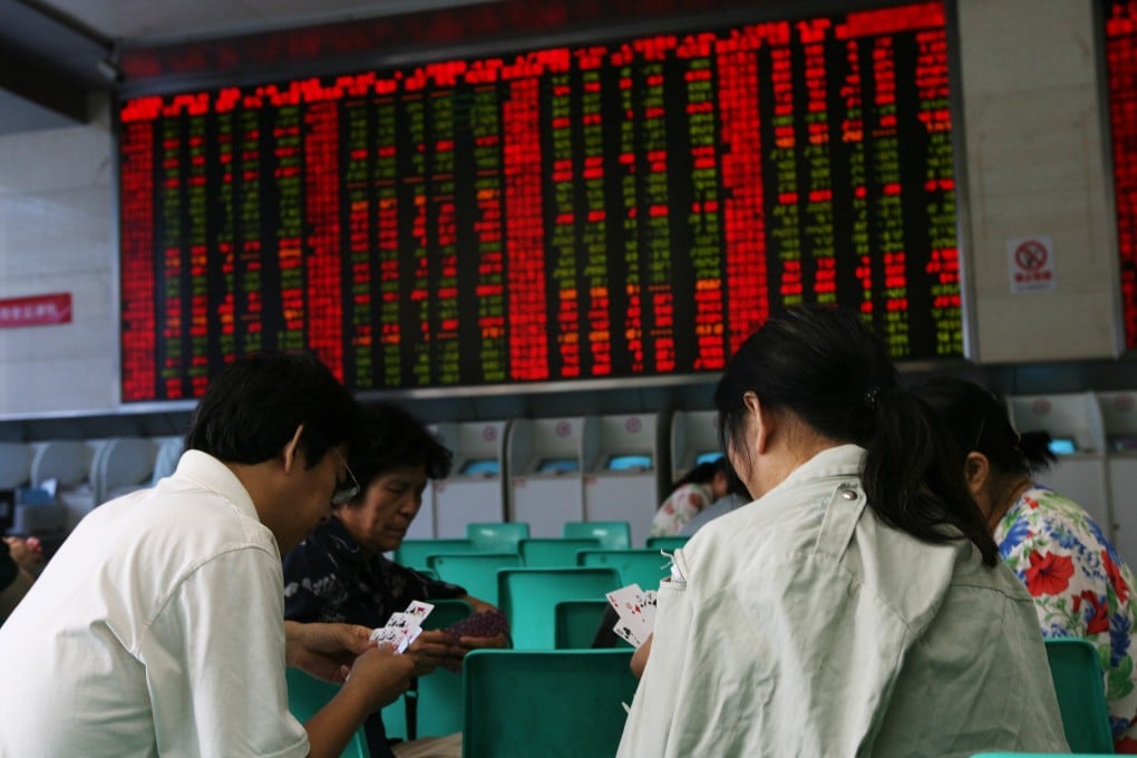 Stock investors in the trading hall of China Galaxy Securities in Beijing on 19 August 2008. Photo: SCMP