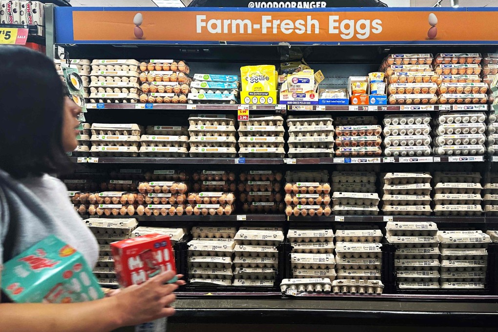 Inflation expectations over the coming year increased to the highest since May 2023, reflecting the recent jump in the cost of eggs as well as anticipated higher prices from Trump’s planned tariffs. Photo: AFP