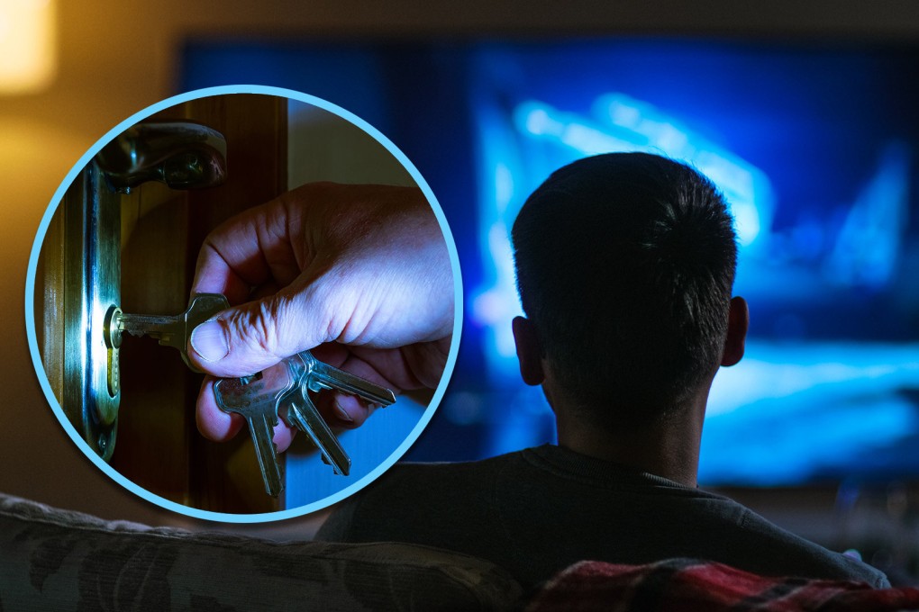A Japanese man dubbed the “key-copying demon” has been arrested after he broke into a woman’s home and was snared by police because he sat down to watch television for two hours. Photo: SCMP composite/Shutterstock