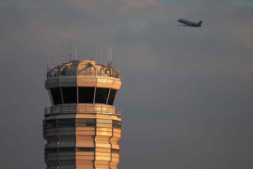 The air traffic control tower at Ronald Reagan Washington National Airport. Photo: AFP