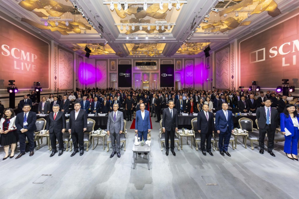Malaysia’s Prime Minister Anwar Ibrahim (centre) and HSBC’s David Liao (second right) were among the keynote speakers at the China Conference.