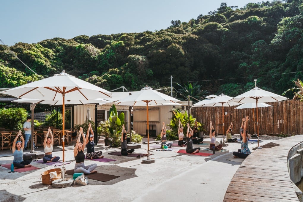 Visitors to The Hideout on Lantau Island enjoy a yoga class. Photo: Courtesy of The Hideout