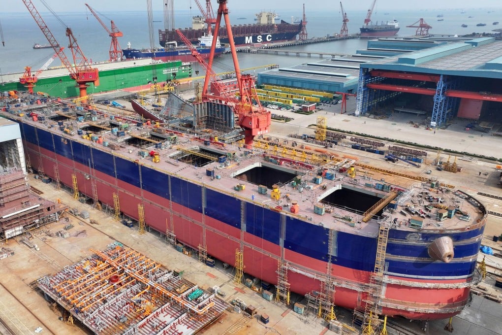 China’s shipbuilding industry, the world’s largest, could be affected by a new US plan to raise port fees for companies with Chinese ships in their fleets. Photo: AFP