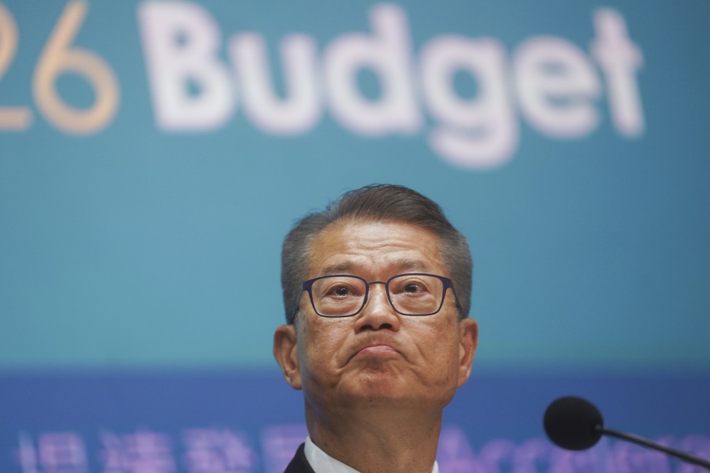 Hong Kong’s Financial Secretary Paul Chan Mo-po holds a press conference at the government headquarters after delivering the 2025-26 budget on February 26. Photo: Elson Li