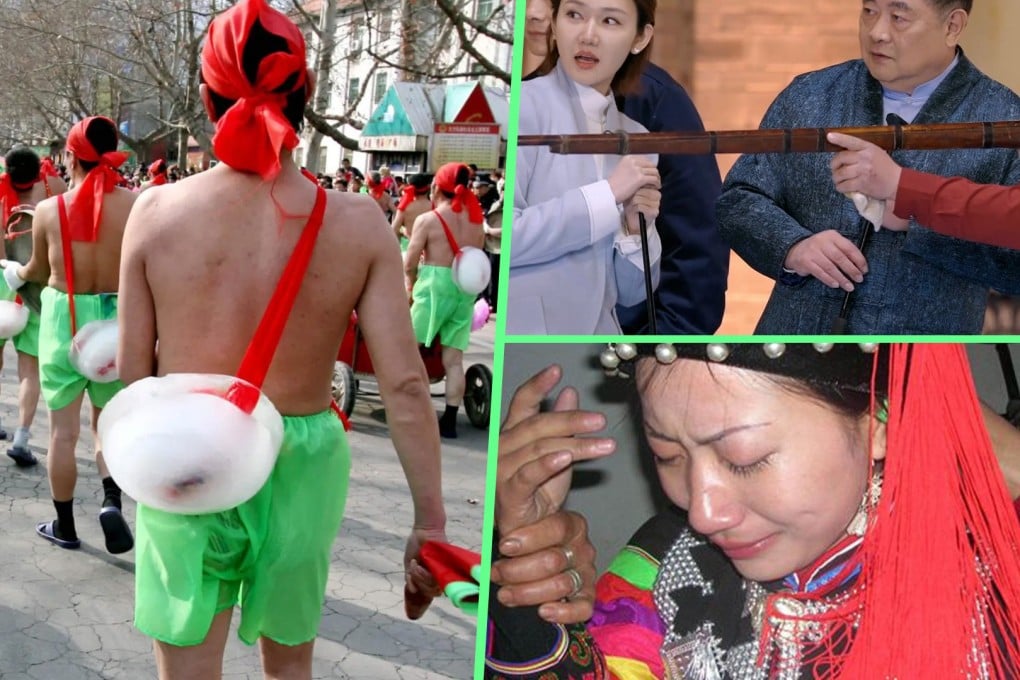 The Post takes a look at four quirky Chinese customs you never knew existed. Photo: SCMP composite/CCTV/Baidu/Sohu