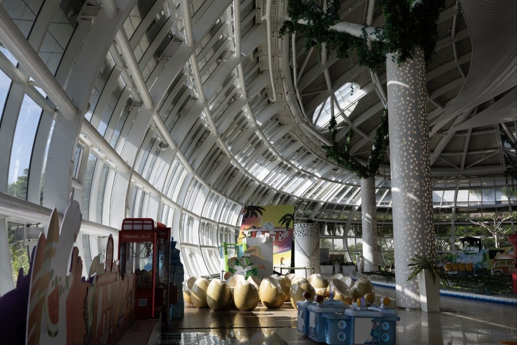 An empty sales gallery at Chinese developer Country Garden’s Forest City project in Johor Bahru, Malaysia, in December 2023. Photo: EPA-EFE