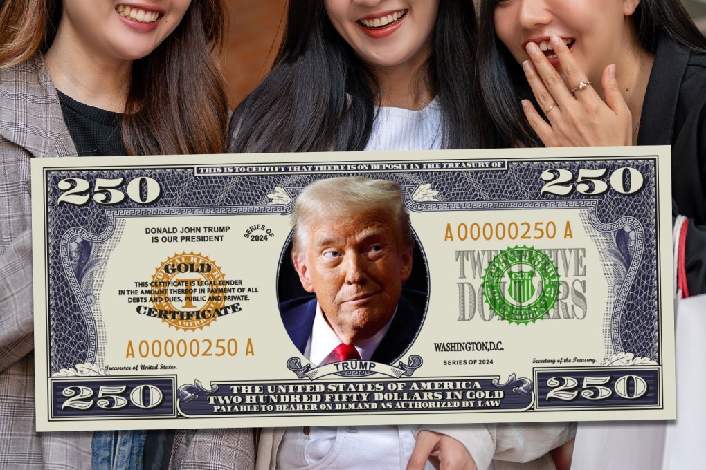 A US proposal to put the face of President Donald Trump on a US$250 banknote has caused much hilarity on mainland social media. Photo: SCMP composite/Shutterstock